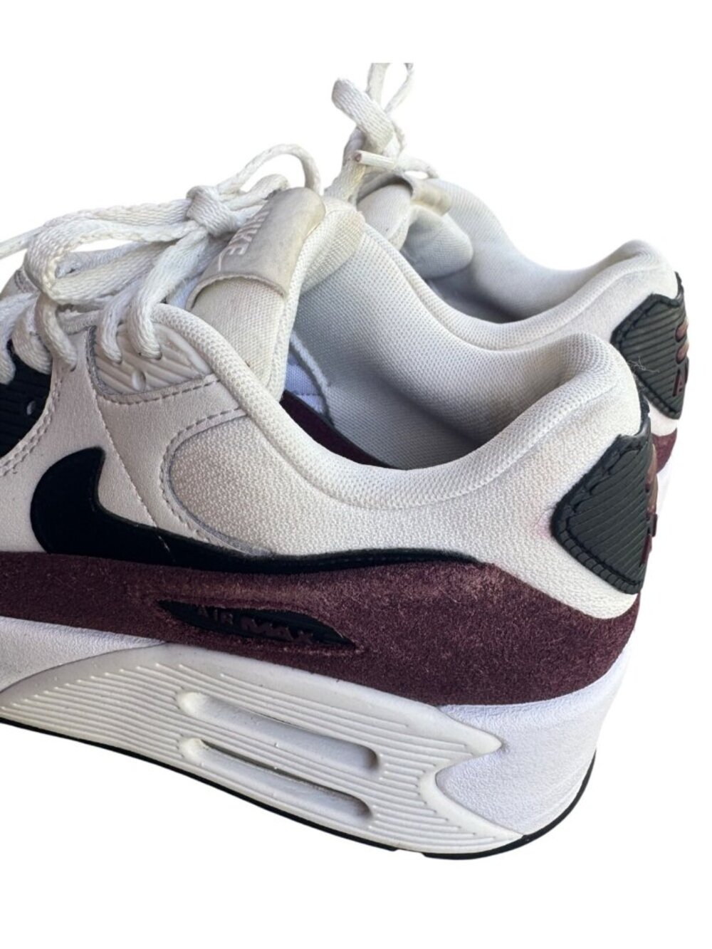 Nike Air Max 90 LV8 Sail Night Maroon FD4328-107 Women Size 7.5 Athletic Sneaker - Picture 11 of 15